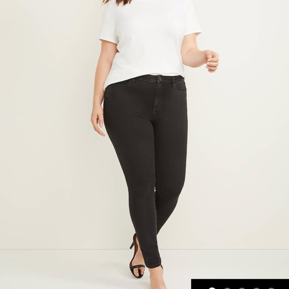 Lane Bryant Genius Fit Skinny Black Jeans Sz18
